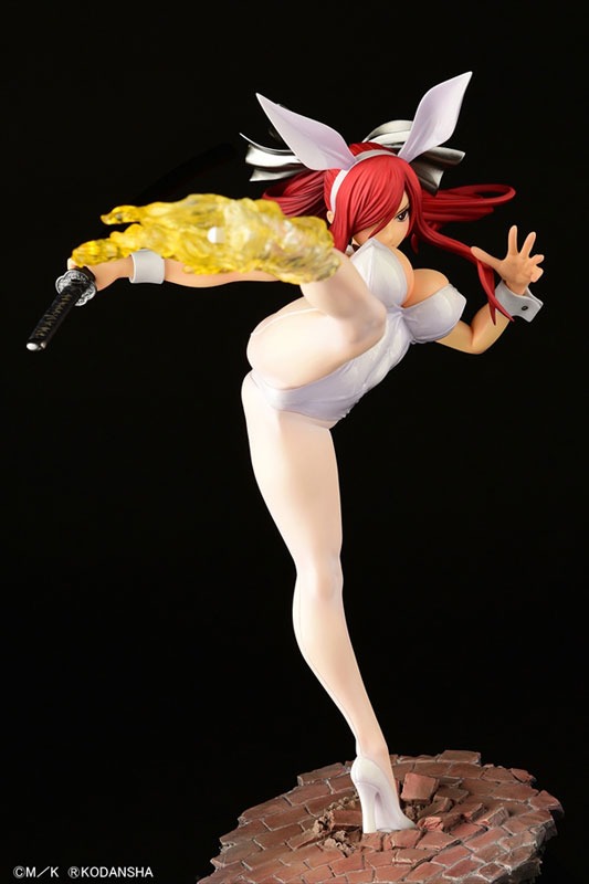Scaled Figure 1/6 Erza Scarlet - High Kick White Bunny Ver. Fairy Tail By OrcaToys