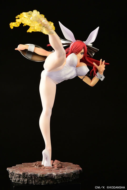 Scaled Figure 1/6 Erza Scarlet - High Kick White Bunny Ver. Fairy Tail By OrcaToys