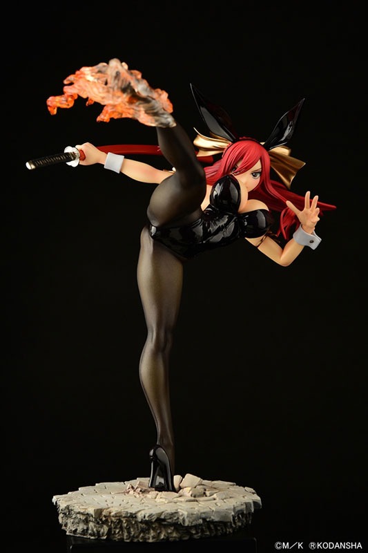 Scaled Figure 1/6 Erza Scarlet - High Kick Black Bunny Ver. Fairy Tail By OrcaToys