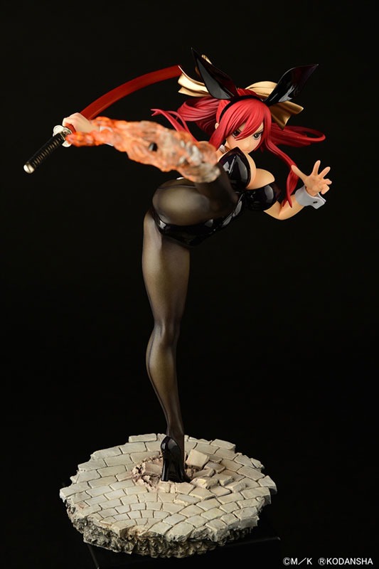 Scaled Figure 1/6 Erza Scarlet - High Kick Black Bunny Ver. Fairy Tail By OrcaToys