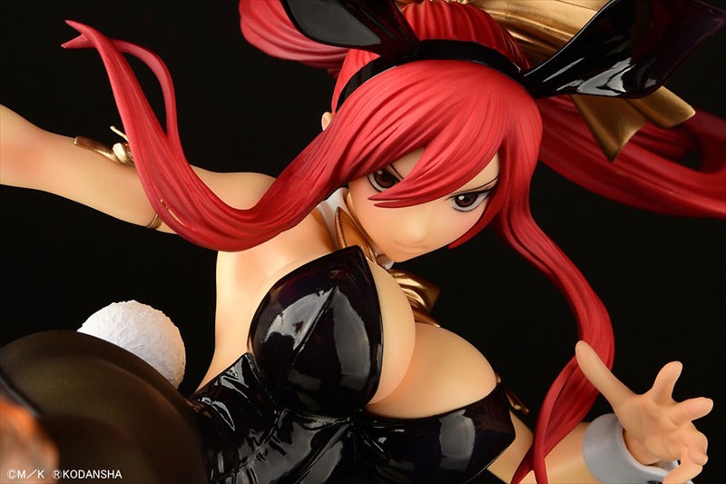 Scaled Figure 1/6 Erza Scarlet - High Kick Black Bunny Ver. Fairy Tail By OrcaToys