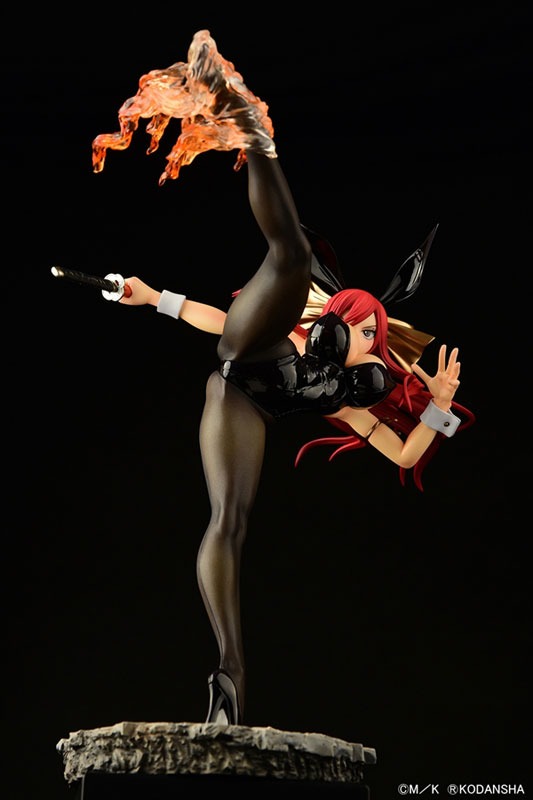 Scaled Figure 1/6 Erza Scarlet - High Kick Black Bunny Ver. Fairy Tail By OrcaToys