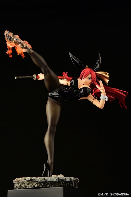 Scaled Figure 1/6 Erza Scarlet - High Kick Black Bunny Ver. Fairy Tail By OrcaToys