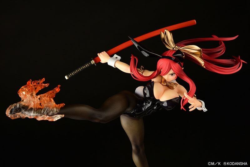 Scaled Figure 1/6 Erza Scarlet - High Kick Black Bunny Ver. Fairy Tail By OrcaToys