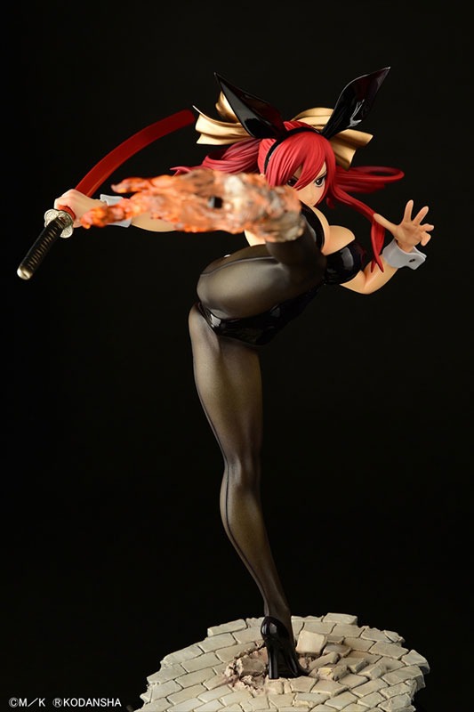 Scaled Figure 1/6 Erza Scarlet - High Kick Black Bunny Ver. Fairy Tail By OrcaToys