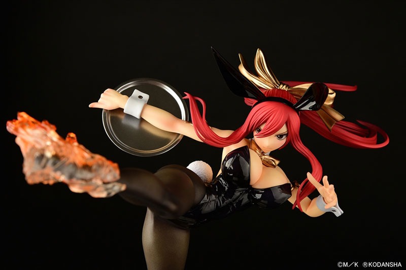 Scaled Figure 1/6 Erza Scarlet - High Kick Black Bunny Ver. Fairy Tail By OrcaToys