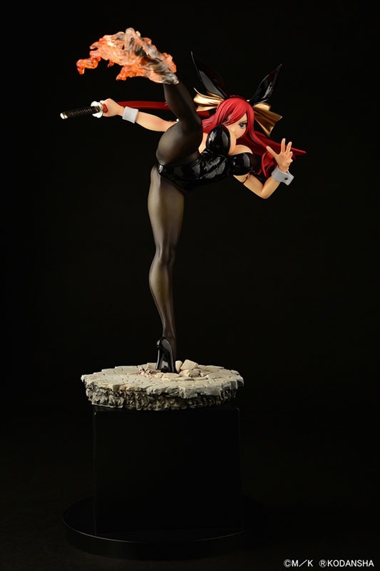 Scaled Figure 1/6 Erza Scarlet - High Kick Black Bunny Ver. Fairy Tail By OrcaToys