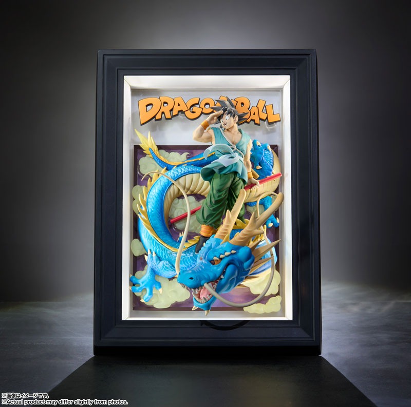 Dragon Ball Songoku & Shenron / Shenlong 3D Frame Tamashii Art By Bandai Spirits