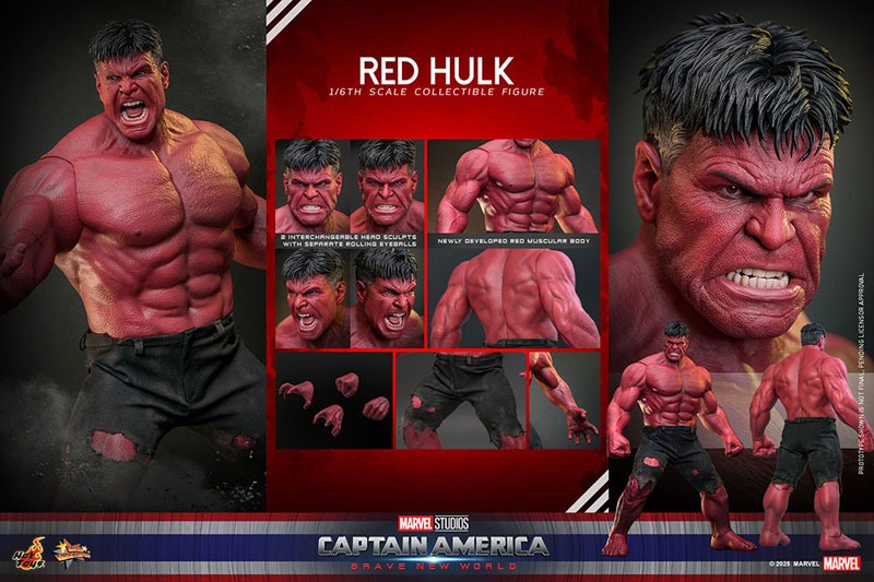 1/6 Action Figure Red Hulk - Movie Masterpiece "Captain America : Brave New World" By Hot Toys