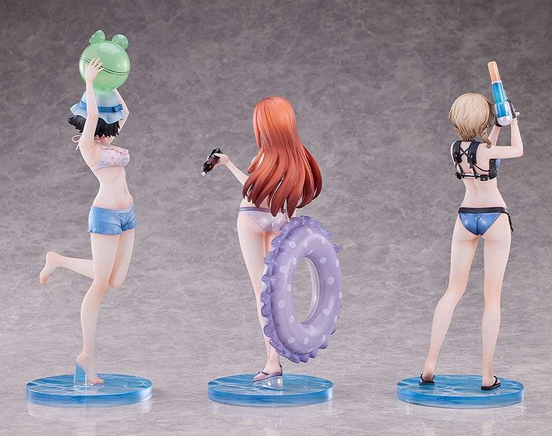 [With Bonus] [Set of 3] Scaled Figure 1/7 Makise Kurisu, Shiina Mayuri & Amane Suzuha - Swimsuit Ver. Steins;Gate By Solarain