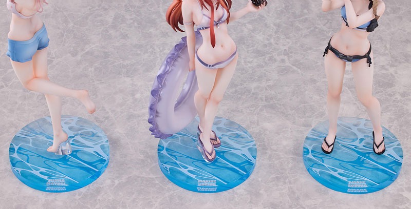 [With Bonus] [Set of 3] Scaled Figure 1/7 Makise Kurisu, Shiina Mayuri & Amane Suzuha - Swimsuit Ver. Steins;Gate By Solarain