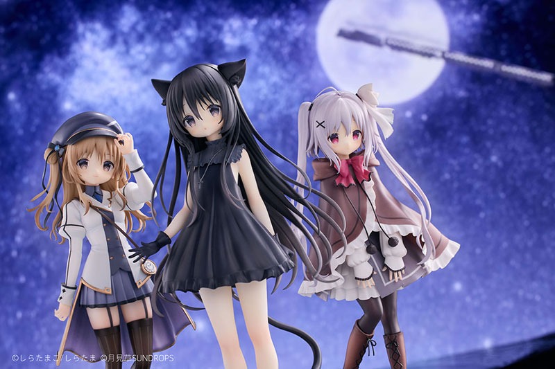 [Set of 3] Scaled Figure 1/7 Noir, Neri, and Karuha - Hoshizora Tetsudou to Shiro no Tabi Illustration by Shiratama By Sundrops