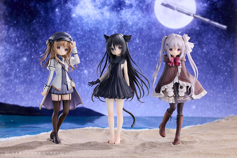 [Set of 3] Scaled Figure 1/7 Noir, Neri, and Karuha - Hoshizora Tetsudou to Shiro no Tabi Illustration by Shiratama By Sundrops