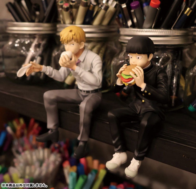 Scaled Figure Kageyama Shigeo & Dimple - Mob Psycho 100 III x Bunbougu Cafe 2022 (13cm) By Union Creative