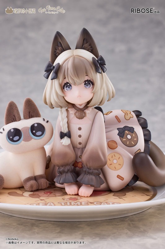 Deformed Figure DLC Series Azuki-san - Tea Time Cats x Siamese By RIBOSE