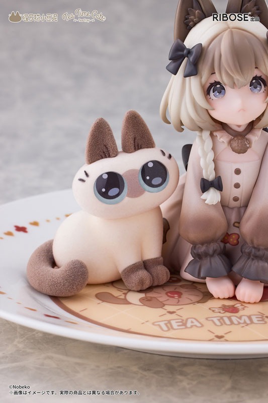 Deformed Figure DLC Series Azuki-san - Tea Time Cats x Siamese By RIBOSE