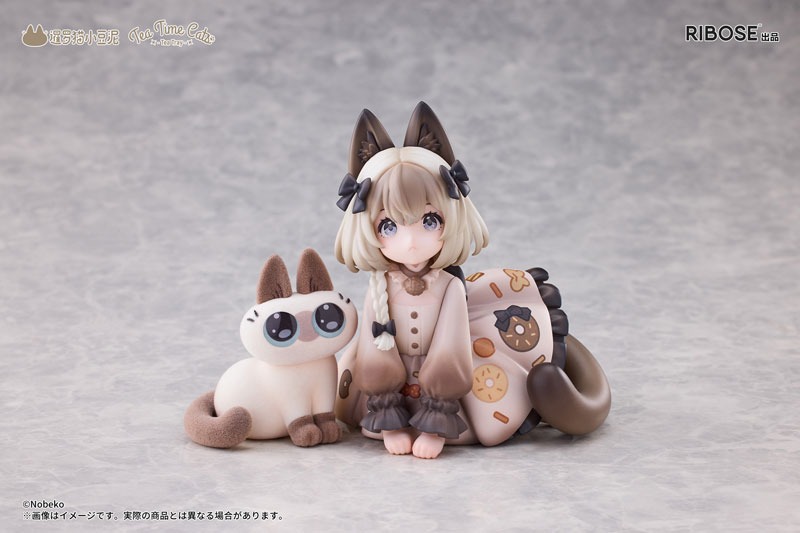 Deformed Figure DLC Series Azuki-san - Tea Time Cats x Siamese By RIBOSE