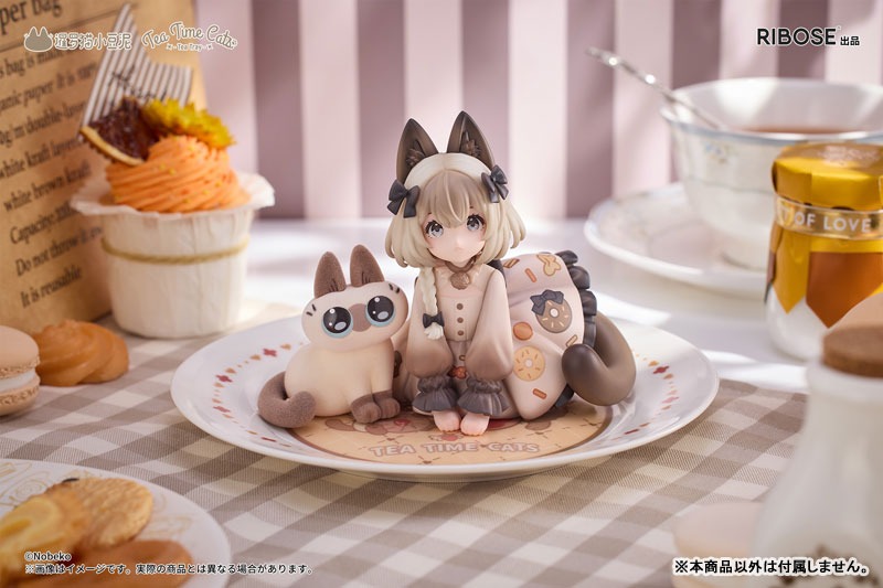 Deformed Figure DLC Series Azuki-san - Tea Time Cats x Siamese By RIBOSE