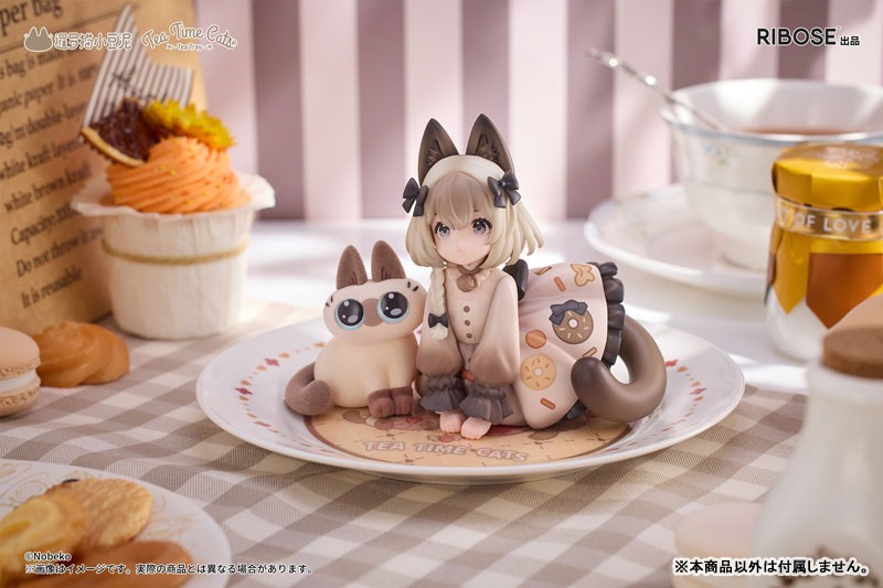 Deformed Figure DLC Series Azuki-san - Tea Time Cats x Siamese By RIBOSE