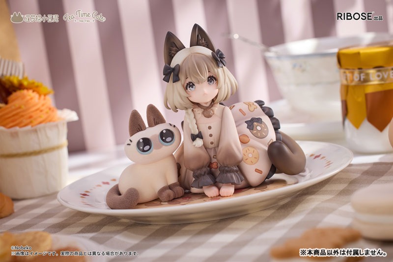 Deformed Figure DLC Series Azuki-san - Tea Time Cats x Siamese By RIBOSE