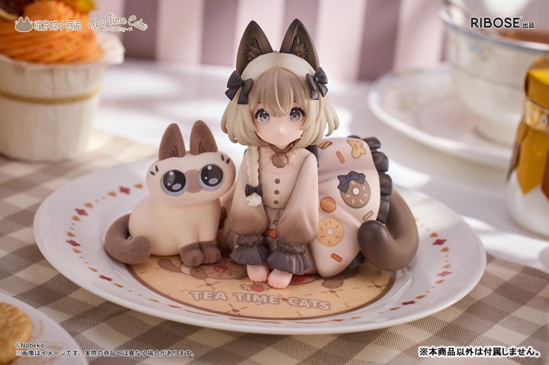 Deformed Figure DLC Series Azuki-san - Tea Time Cats x Siamese By RIBOSE