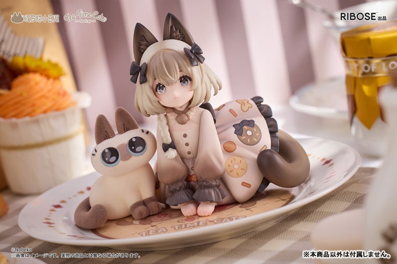 Deformed Figure DLC Series Azuki-san - Tea Time Cats x Siamese By RIBOSE