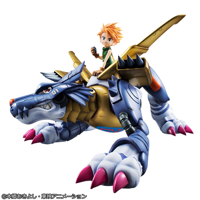 Precious GEM G.E.M. Series Figure Metal Garurumon & Ishida Yamato Digimon Adventure (Re-Releasse) By MegaHouse