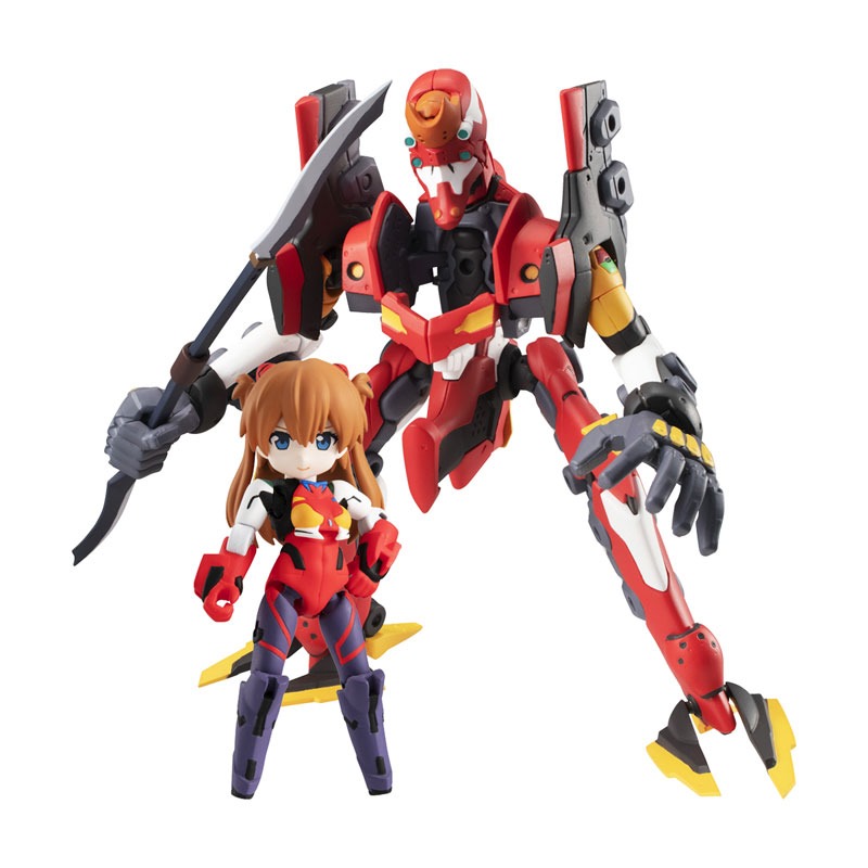 Desktop Army Figure Asuka Shikinami Langley & EVA-02 / Evangelion No. 2 - Neon Genesis Evangelion (Re-Release) By MegaHouse
