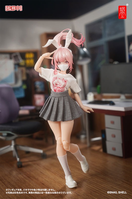 Snail Shell Action Figure 1/12 Mecha Girls Universal Employee Uniform Set - Black Ver. Or White Ver. .By Snail Shell
