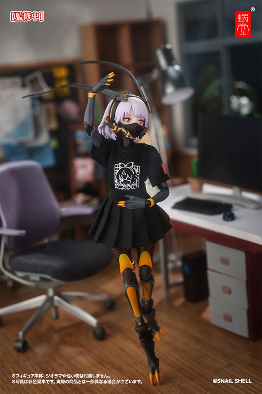 Snail Shell Action Figure 1/12 Mecha Girls Universal Employee Uniform Set - Black Ver. Or White Ver. .By Snail Shell