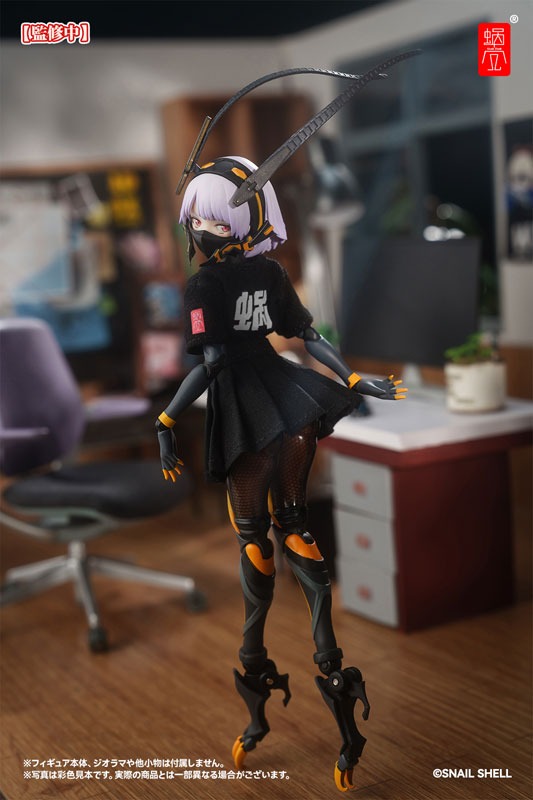 Snail Shell Action Figure 1/12 Mecha Girls Universal Employee Uniform Set - Black Ver. Or White Ver. .By Snail Shell