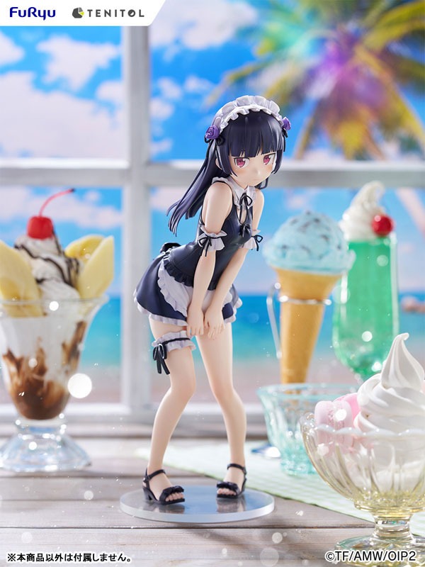 TENITOL TALL Figure Gokou Ruri / Kuroneko - Swimsuit Maid Ver. Ore no Imouto ga Konna ni Kawaii Wake ga Nai / Oreimo 2 By FuRyu