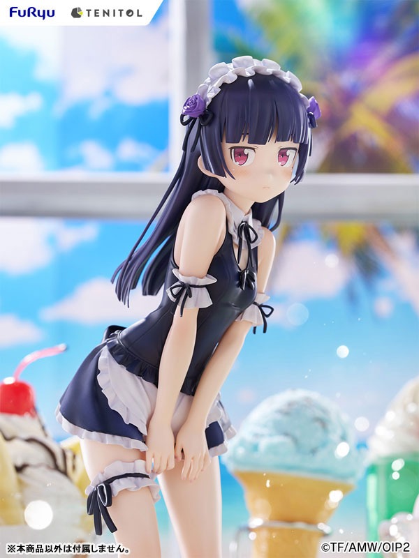 TENITOL TALL Figure Gokou Ruri / Kuroneko - Swimsuit Maid Ver. Ore no Imouto ga Konna ni Kawaii Wake ga Nai / Oreimo 2 By FuRyu