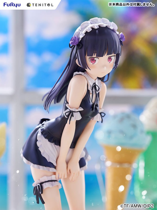 TENITOL TALL Figure Gokou Ruri / Kuroneko - Swimsuit Maid Ver. Ore no Imouto ga Konna ni Kawaii Wake ga Nai / Oreimo 2 By FuRyu