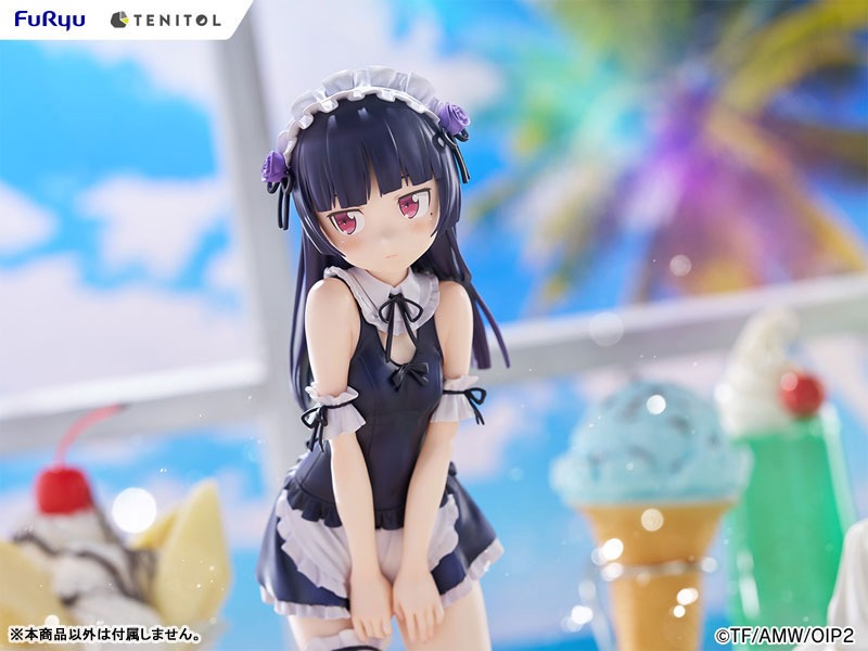 TENITOL TALL Figure Gokou Ruri / Kuroneko - Swimsuit Maid Ver. Ore no Imouto ga Konna ni Kawaii Wake ga Nai / Oreimo 2 By FuRyu