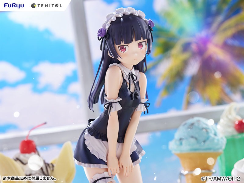 TENITOL TALL Figure Gokou Ruri / Kuroneko - Swimsuit Maid Ver. Ore no Imouto ga Konna ni Kawaii Wake ga Nai / Oreimo 2 By FuRyu