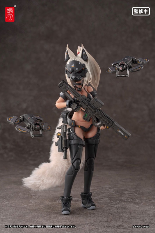 Action Figure 1/12 RA-04 Tactical Fox Mask Fox Girl - Swimsuit Ver. Illustration by Nancou By Snail Shell Studio