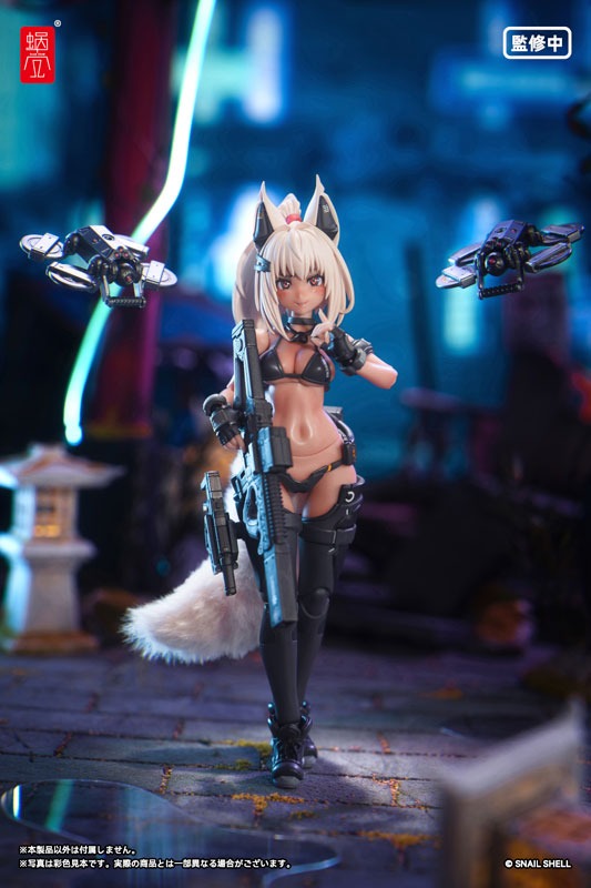 Action Figure 1/12 RA-04 Tactical Fox Mask Fox Girl - Swimsuit Ver. Illustration by Nancou By Snail Shell Studio