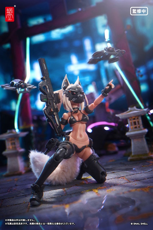Action Figure 1/12 RA-04 Tactical Fox Mask Fox Girl - Swimsuit Ver. Illustration by Nancou By Snail Shell Studio