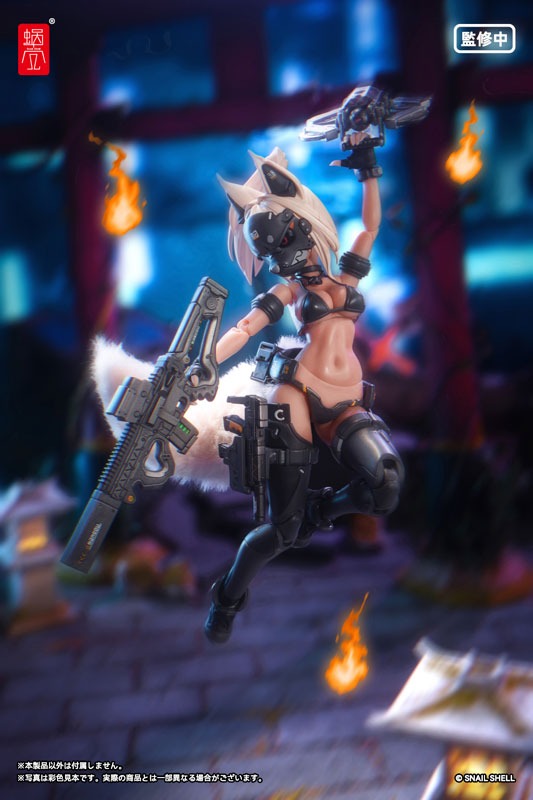Action Figure 1/12 RA-04 Tactical Fox Mask Fox Girl - Swimsuit Ver. Illustration by Nancou By Snail Shell Studio