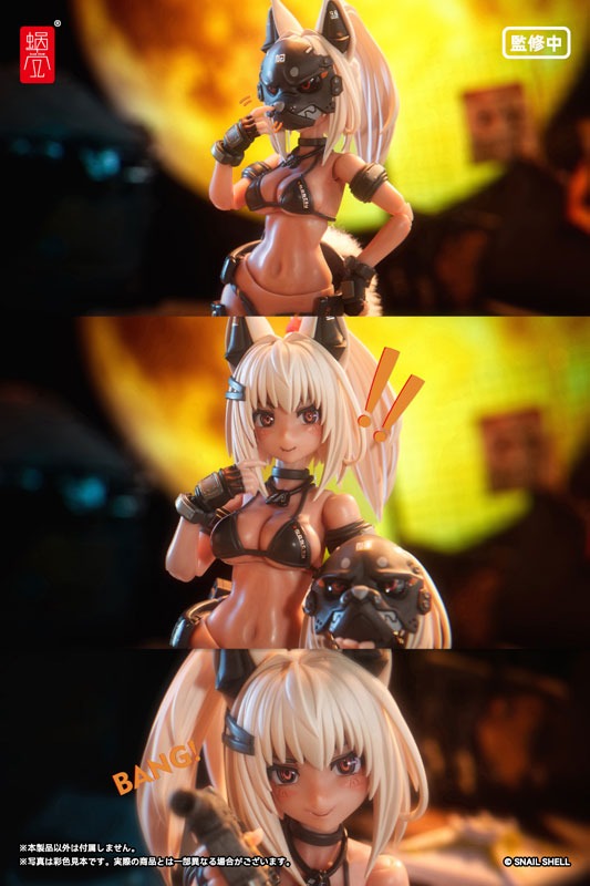 Action Figure 1/12 RA-04 Tactical Fox Mask Fox Girl - Swimsuit Ver. Illustration by Nancou By Snail Shell Studio