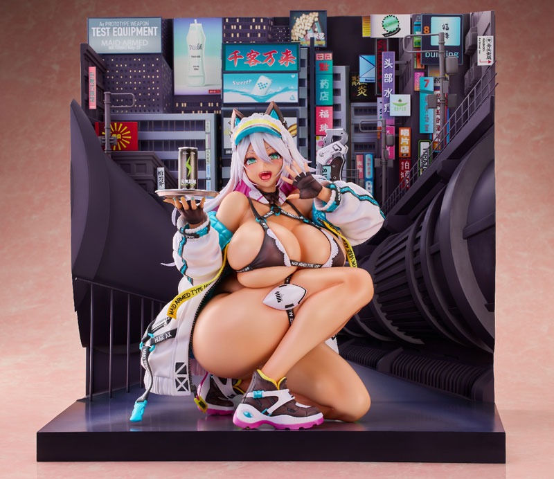 [Cast Off] + [Bonus Diorama] Scaled Figure 1/4 Meido-Busou Ax - Street Pixel Philia Edition Ver. Illustration by Nidy -2D- By Nocturnas