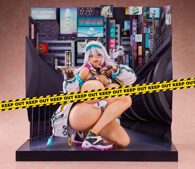 [Cast Off] + [Bonus Diorama] Scaled Figure 1/4 Meido-Busou Ax - Street Pixel Philia Edition Ver. Illustration by Nidy -2D- By Nocturnas