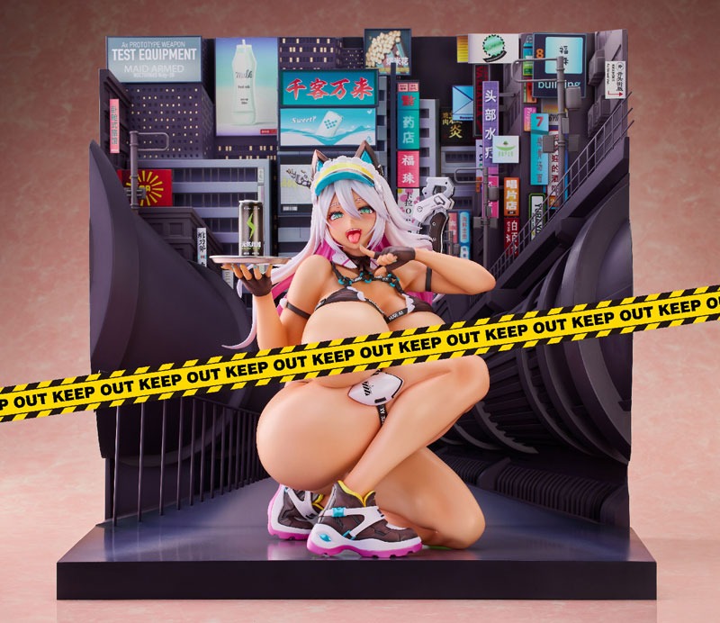 [Cast Off] + [Bonus Diorama] Scaled Figure 1/4 Meido-Busou Ax - Street Pixel Philia Edition Ver. Illustration by Nidy -2D- By Nocturnas
