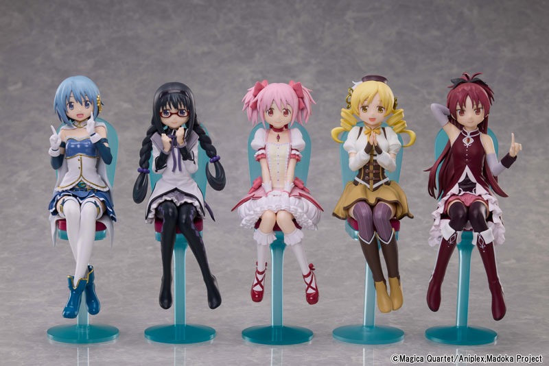 Non Scaled Figure Kaname Madoka, Akemi Homura, Tomoe Mami, Miki Sayaka & Sakura Kyoko - Tea Party Cake Song Ver. Mahou Shoujo Madoka Magica Movie : Walpurgis no Kaiten  By ANIPLEX+