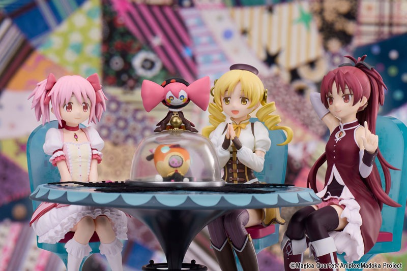 Non Scaled Figure Kaname Madoka, Akemi Homura, Tomoe Mami, Miki Sayaka & Sakura Kyoko - Tea Party Cake Song Ver. Mahou Shoujo Madoka Magica Movie : Walpurgis no Kaiten  By ANIPLEX+