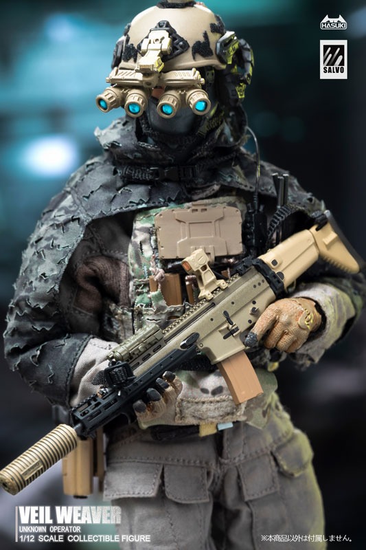 Action Figure 1/12 Black Ops SA-04 Veil Weaver - SALVO Series By HASUKI