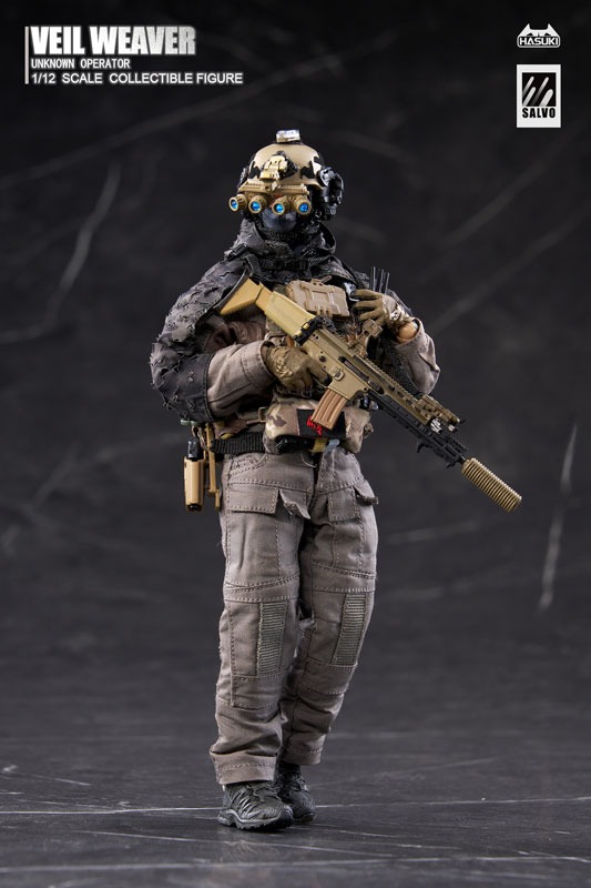 Action Figure 1/12 Black Ops SA-04 Veil Weaver - SALVO Series By HASUKI