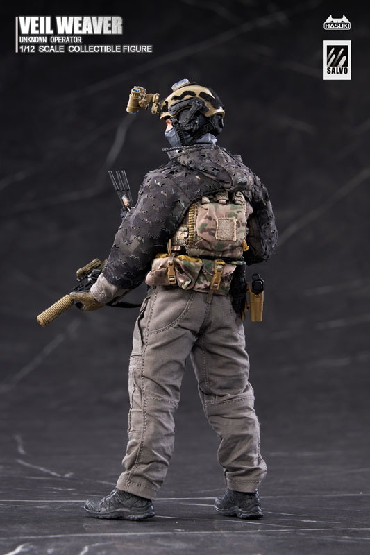 Action Figure 1/12 Black Ops SA-04 Veil Weaver - SALVO Series By HASUKI