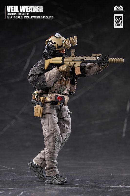 Action Figure 1/12 Black Ops SA-04 Veil Weaver - SALVO Series By HASUKI